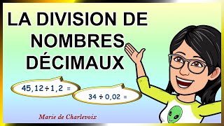 La division de nombres décimaux Cours 45 ✔ CAHIER DEXERCICES ÉVALUATIONS sur Marie de Charlevoix [upl. by Astred39]