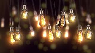 RETRO BULB ANIMATED VIDEO BACKGROUND  HANGING BULBS STOCK VIDEO LOOPS  FREE VIDEO BACKGROUND [upl. by Amaras444]