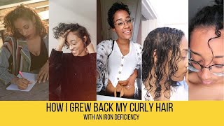 Iron Deficiency Hair Loss Regrowth  How to grow back your HairONE YEAR UPDATE [upl. by Lilybelle]