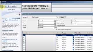 How to create a project in memoQ 6 [upl. by Feledy99]