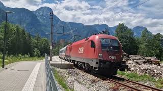 Abfahrt des SonderSchnellzug 16714 am 24062024 in Obertraun Koppenbrüllerhöhle [upl. by Nahsar]