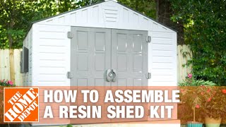 How to Build a Shed for Outdoor Storage Using a Resin Shed Kit  The Home Depot [upl. by Sinned]