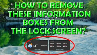 How To Remove These Boxes from the Windows 11 Lock Screen [upl. by Toile]