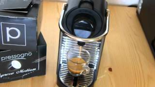 Pressogno Kaffeekapseln in der Nespresso Pixie Maschine von Krups [upl. by Legnalos]