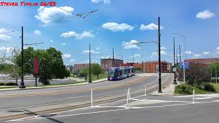 4KHDR Kansas City MO street car over the bridge train locomotive rail railroad ight [upl. by Cull]