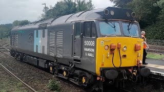 50008 Thunderer runs into Bodmin Parkway working 0V50 0840 Worcester Shrub Hill to Bodmin Sdg [upl. by Hguh]