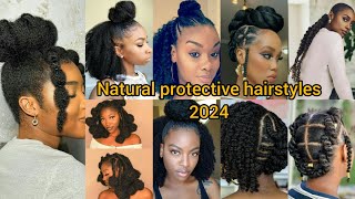 Stunning natural protective hairstyles 2024  Natural hairstyles for black women  Braids Hairstyles [upl. by Jacob]