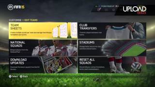 FIFA 15 make own team without FUT how too [upl. by Eedissac172]