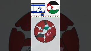 Palestine 🇵🇸 Allies flag drawing trending duet countryballs shorts [upl. by Ahser438]