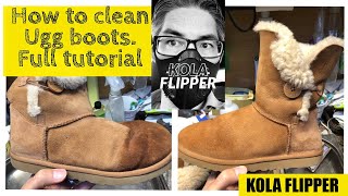 How to Clean Ugg Boots Full Tutorial with a bit of ASMR shoe cleaning thrown in [upl. by Normandy693]