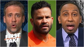 Should fans stop booing the Astros for cheating Stephen A and Max dont think so  First Take [upl. by Halian]