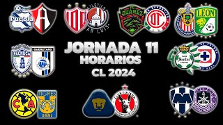 HORARIOS CANALES Y FECHAS DONDE VER LA JORNADA 11  LIGA MX CLAUSURA 2024 [upl. by Yttocs]