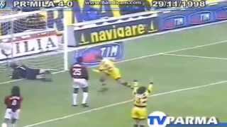 Serie A 19981999 day 11 Parma  Milan 40 Chiesa 2 Crespo Boghossian [upl. by Siegel94]