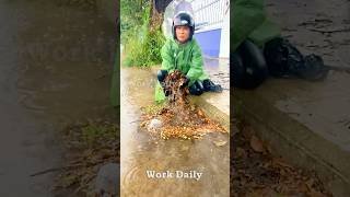 Before the Next Storm Unclogging Drains of Leaf Blockages [upl. by Ecneret]