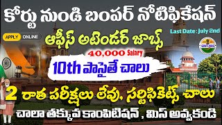 🔥 కోర్టు ల్లో ఉద్యోగాలకు భారీ నోటిఫికేషన్  High Court Jobs 2024  Govt Jobs  Latest jobs In telugu [upl. by Spillihp]