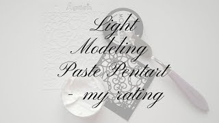 LIGHT MODELING PASTE Pentart  moja ocena  LIGHT MODELING PASTE  my rating [upl. by Imyaj]