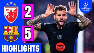 FC Barcelona Vs Crvena zvezda 52  EXTENDED HIGHLIGHTS  UEFA Champions League  Barca Resumen Hoy [upl. by Ynavoj]