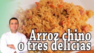 Arroz chino o arroz tres delicias  Recetas de cocina [upl. by Atwahs699]