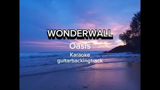 WONDERWALL  Oasis karaoke no capo guitarbackingtrack [upl. by Janis]