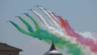 SORVOLO FRECCE TRICOLORI  ROMA 2 GIUGNO 2023 [upl. by Nollie239]