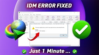 Fix IDM quothttp11 403 forbiddenquot IDM ERROR FIXED IN A MINUTE   Fix all errors 2024 [upl. by Lahey]