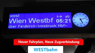 10122023 Neuer Fahrplan Neuer Zug WESTbahn Vorarlberg➡️Wien [upl. by Rafaelia]