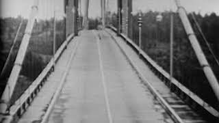 Tacoma  1940  Tacoma Narrows Bridge Galloping Gertie Collapse United States [upl. by Holds253]