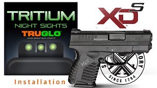 Installing Night Sights on XDs [upl. by Acsehcnarf60]