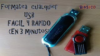 Como formatear una USB Fácil y rápidoNivel básico [upl. by Ewall]