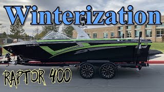 Indmar Raptor 400 winterization process on a 2015 Tige Z3 Z3 How to winterize a boat [upl. by Artened675]