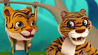 Papa Papa Baagh Papa Tiger Song  Hindi Rhymes for Children  Infobells [upl. by Awad617]