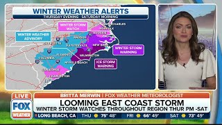 East Coast Winter Storm Will Bring Snow Ice To Southeast MidAtlantic [upl. by Leber]