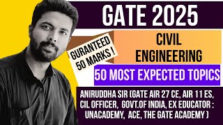 GATE 2025 Civil Engineering Most Expected Topics gate2025 aniruddhasir gatecivilengineering iit [upl. by Nrojb192]