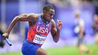 US mens 4x100m relay team disqualified  Paris Olympics 2024 [upl. by Odelet929]