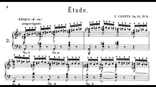 Frederic Chopin Etude in Aminor Op10 No2 [upl. by Labannah]