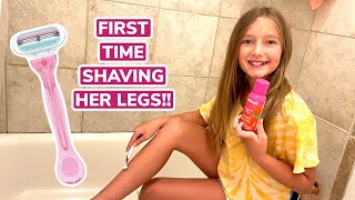 HOW To SHAVE Your LEGS  Girls FIRST TIME Shaving Legs [upl. by Tamsky]