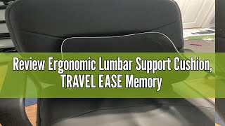 Review Ergonomic Lumbar Support Cushion TRAVEL EASE Memory Foam Back Support Cushion for Office Cha [upl. by Ahsinad]