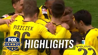 Sokratis Papastathopoulos regains the lead for Dortmund​  201617 Bundesliga Highlights [upl. by Auqinat162]