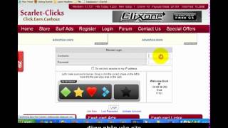 Scarletclicks Paid To Click Site Légit [upl. by Walrath]