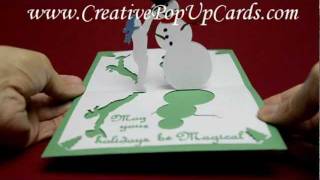 Christmas Pop Up Card Magical Snowman [upl. by Gnus119]