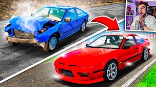 TUNEO MI COCHE TRAS UN ACCIDENTE 💥  BeamNG Drive Carrera [upl. by Sybila902]