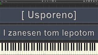 Usporeno  Halid Beslic  I zanesen tom lepotom  Tutorial  Nauci da sviras   Za pocetnike [upl. by Hilbert]