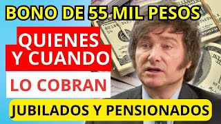 🛑Bono de 💲55MIL para los Jubilados y Pensionados  Quien lo cobra y Fecha de cobro en Enero [upl. by Akeirahs]