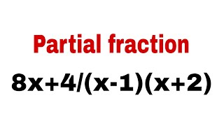 Partial Fraction 8x4x1x2  Find the value of AB [upl. by Anoli]