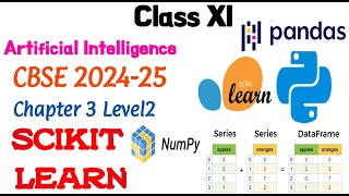 Artificial Intelligence in English Numpy Pandas Data frame Scikit Learn Chapter 3 Class XI [upl. by Uoliram379]