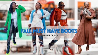 LUXURY FALL BOOTS HAUL 2024  Wearable Vs Unwearable Boots Haul  Thigh High Boots Booties amp More [upl. by Ethbinium250]