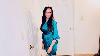 Honest review of beautiful Turquoise satin robe [upl. by Ttik]