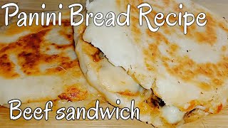 Beef panini Sandwichhow to make panini Breadpanini sandwichitalian cheese sandwich recipe [upl. by Lletniuq]