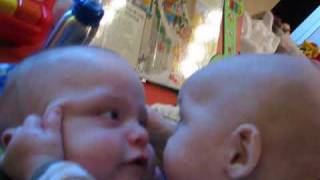 Funny twin baby video [upl. by Silevi]