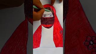 Hijab girl drawing hijabstyle hijabtutorial hijabinspiration hijabdaily hijabfashion [upl. by Mellar]